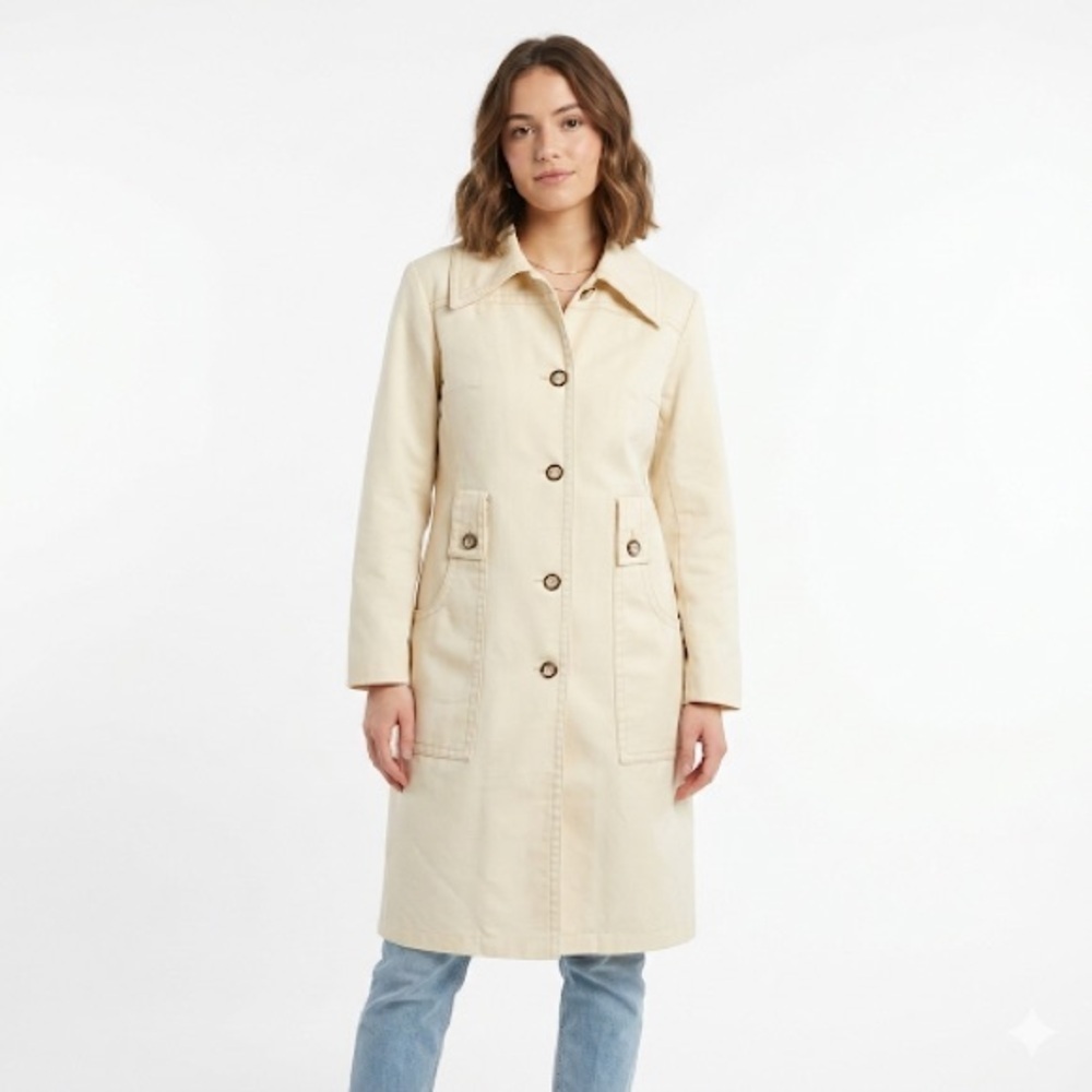 London Fog Womens Vintage Trench Coat Caribe Cloth Size 8